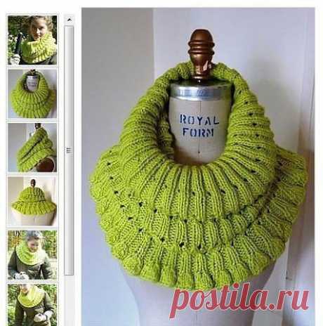 Очень красивый шарф-хомут — Сделай сам, идеи для творчества - DIY Ideas