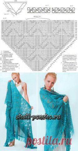 Шаль Королевские лилии