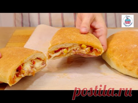 ПИЦЦА ПО - НОВОМУ Закрытая ПИЦЦА Кальцоне! Очень СОЧНАЯ!