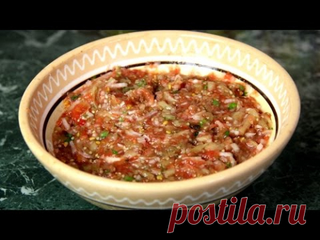 Холодная икра из баклажанов
