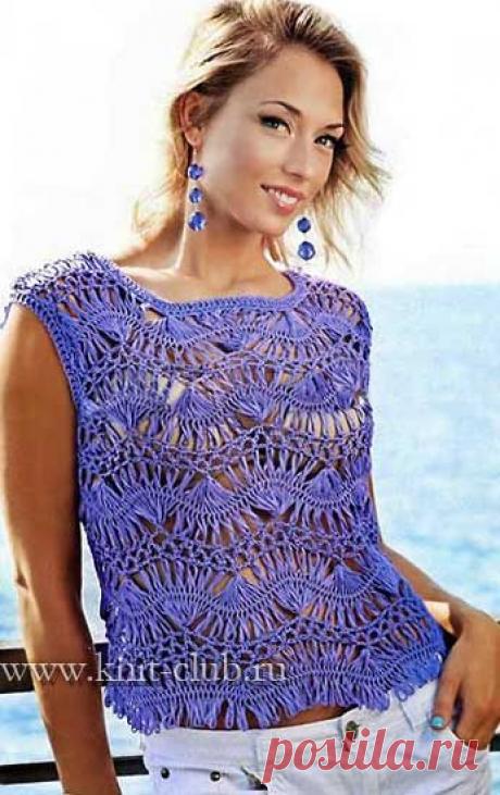 Топ, связанный на вилке