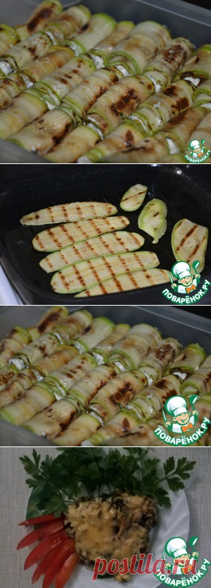 Рулетики из кабачков с творогом – кулинарный рецепт