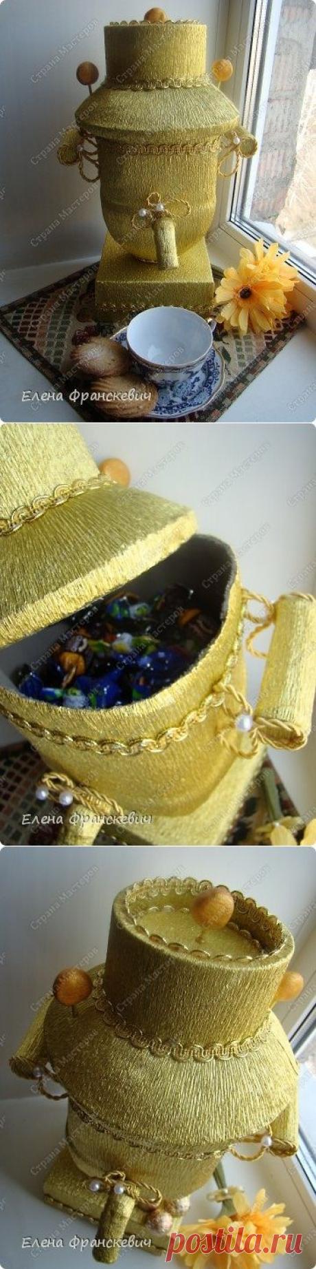 Самовар с конфетами из пластиковой бутыли