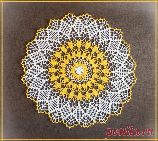 Вязаная салфетка для дома