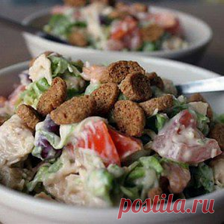 Весенний салат с куриной грудкой рецепт