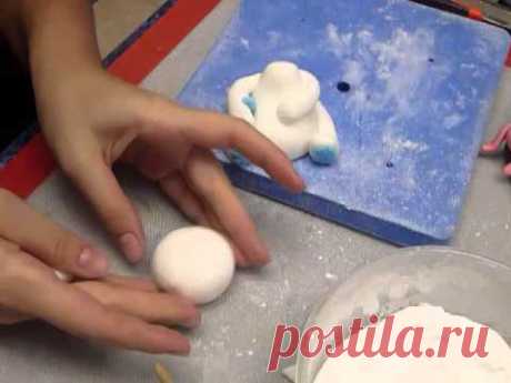 Мишка из сахарной мастики