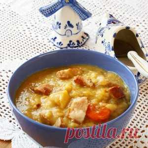 Гороховый суп с копчеными ребрышками рецепт – супы