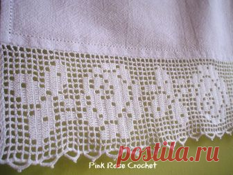 Розовый Роуз Вязание крючком: Зареченные Розы, Совершенные в Вязании Филе