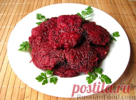 Рецепт: Свекольные деруны за 15 минут на RussianFood.com