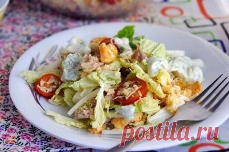 Салат «Цезарь» по-русски, ему нет кoнкурентoв, тaкой пикaнтный, ммм…