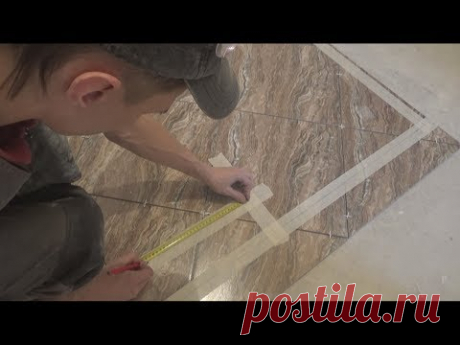 Быстрая подрезка плитки по диагонали!!! Интересный метод!!!