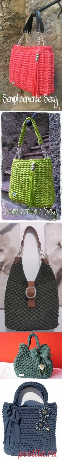 (1) Bolso de trapillo | Carteras y bolsos Crochet