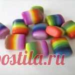 Радужные бусины - Все о полимерной глине.
