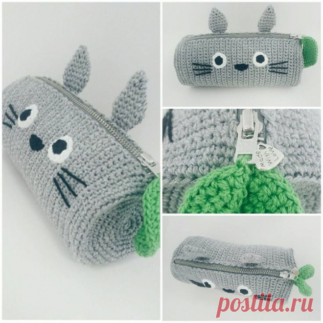 Totoro Crochet Pencil Case -PD