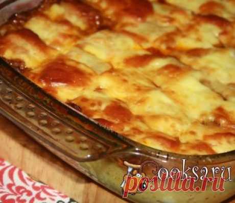 Картофельная запеканка с говяжьим фаршем, пекинской капустой, кабачками и сыром сулугуни фото рецепт приготовления