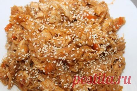 Курица в кисло-сладком соусе "аля по-китайски".