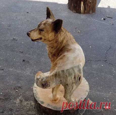 Вот такая работа, резьба по дереву