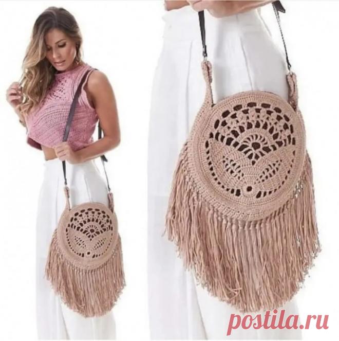 Оригинальная сумочка крючком