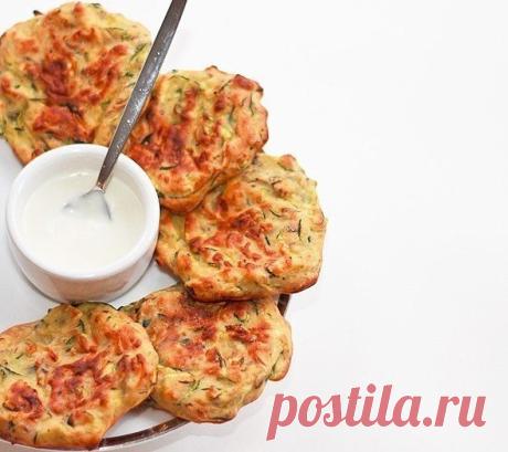 Запеченные кабачковые оладьи