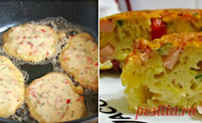 Оладушки-пиццы на сковородке, которые готовятся в два счета: домашние съедят абсолютно все и сразу