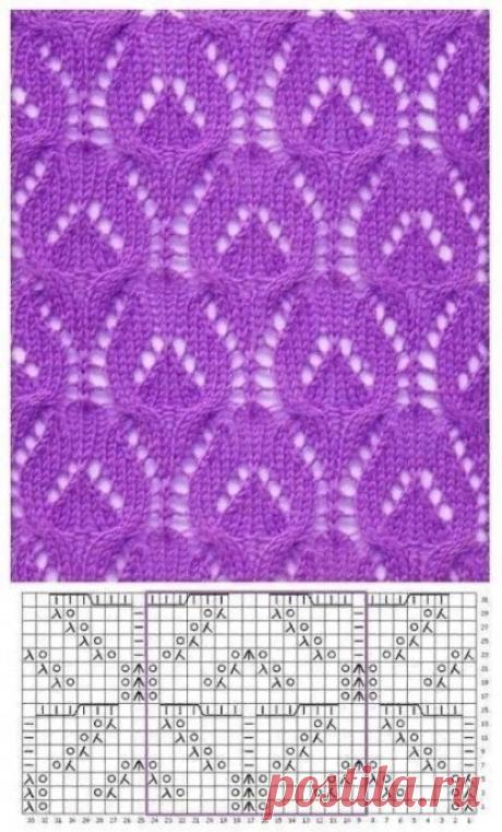 Узор в копилку любителей вязать спицами