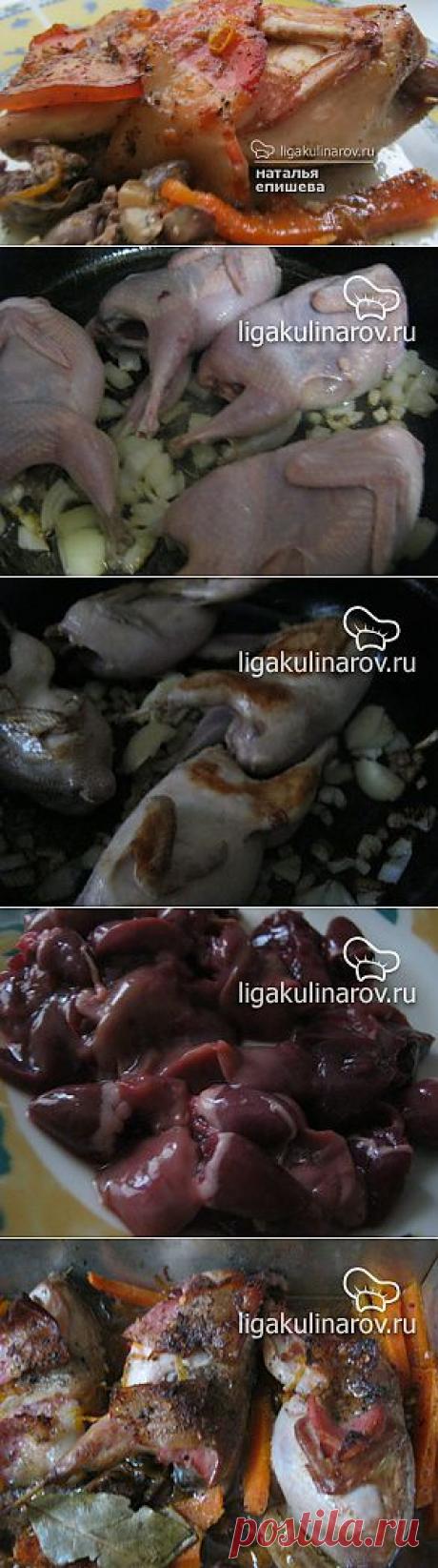 Перепёлки, запечённые с морковью – рецепт с фото от Лиги Кулинаров, пошаговый рецепт