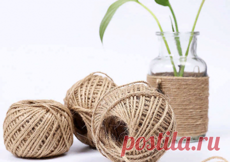 5 вещей из джута, для которых не понадобятся крючок и спицы - Блог интернет-магазина "Мир Вышивки" Джут - материал, идеальный для создания необычных предметов интерьера и аксессуаров на летний сезон. Джутовая пряжа изготавливается из растительного