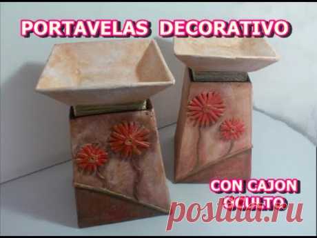 COMO HACER PORTAVELAS CON GUARDACOSAS