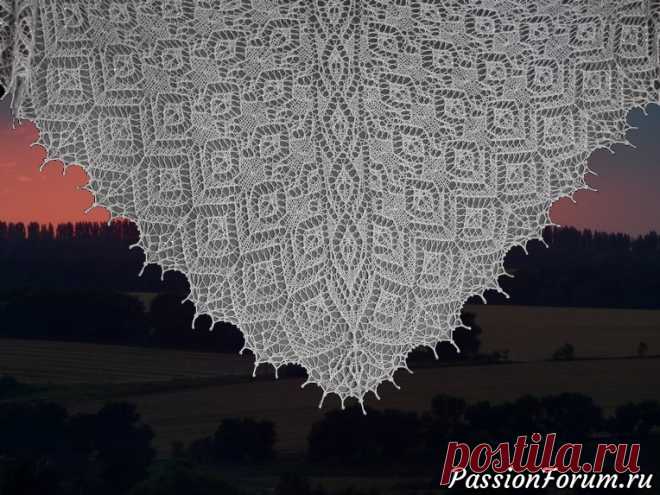 Шаль " Селеста". Начало.