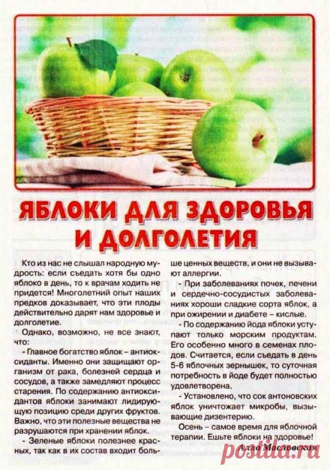 Яблоки для здоровья и долголетия