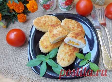 ​Зразы из курицы с начинкой из моркови и сыра