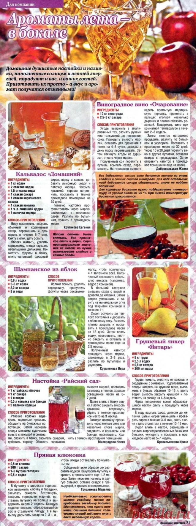 Домашние настойки и наливки