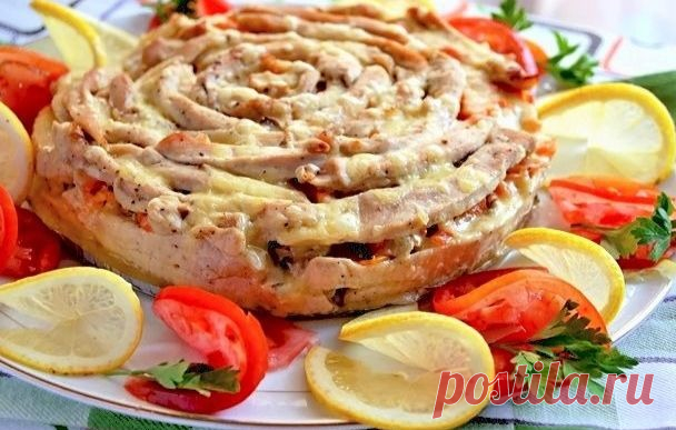 Куриная грудка запечёная с овощами — Кулинарная книга - рецепты с фото