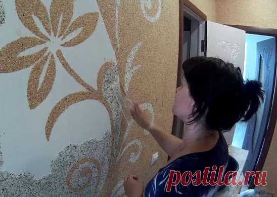 Отличный способ сэкономить на ремонте: делаем «жидкие обои» своими руками.