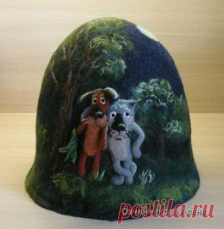 Банная шапка &quot;Жил-был пёс...&quot; - мужской подарок,мультфильм,жил-был пёс