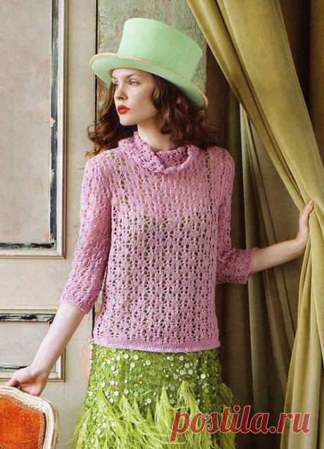 Ажурный пуловер | Loveknitting.ru
