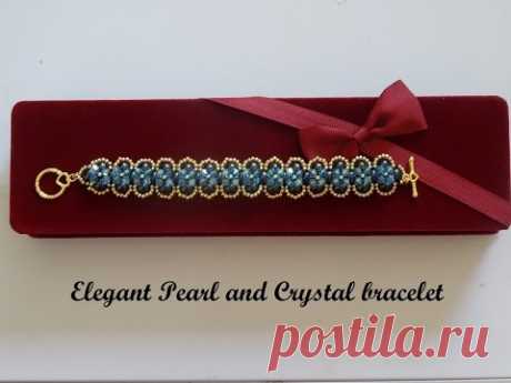 How to make an easy crystal and pearl bracelet - Mother's day gift