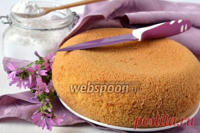 Бисквит на крахмале в мультиварке на Webspoon.ru