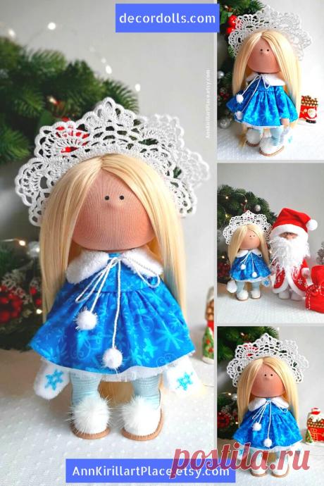 Snow Maiden Doll Handmade Christmas Decor Girl Doll Winter | Etsy
