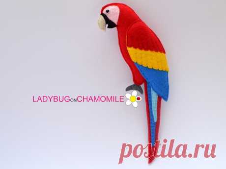 Loro guacamayo juguete de fieltro adorno imán llavero - Etsy Chile