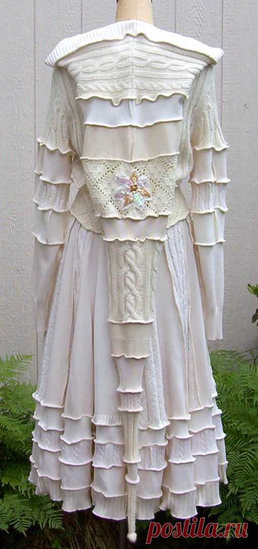 White Icing SWEATER COAT recycled