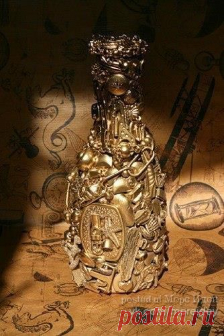 Декорирование бутылок своими руками / Рукоделие