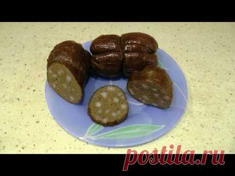 Печёночная колбаса с салом / Liver sausage with bacon