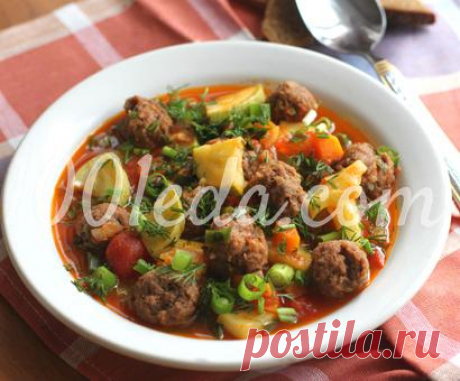 Мясные шарики с кабачками в томатном соусе в мультиварке: рецепт с пошаговым фото