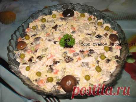 Салат "Курица с грибами и черносливом". Фоторецепт. | УЮТНАЯ КУХНЯ | Группы Мой Мир