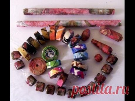 Paper Napkin Nugget Beads Cutting Paper Tubes Lesson 5
