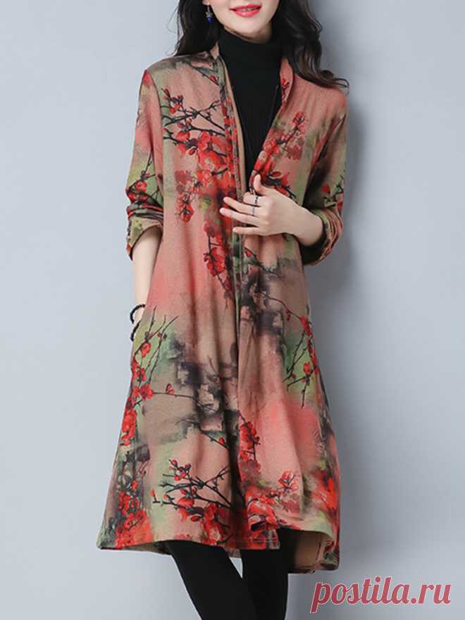 Модные женские Vintage с длинными рукавами с длинными рукавами Mid-Long Coats Online - NewChic