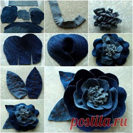 Вырежьте полоску из джинсовой ткани и сметайте ее края, чтобы сделать нечто прекрасное!