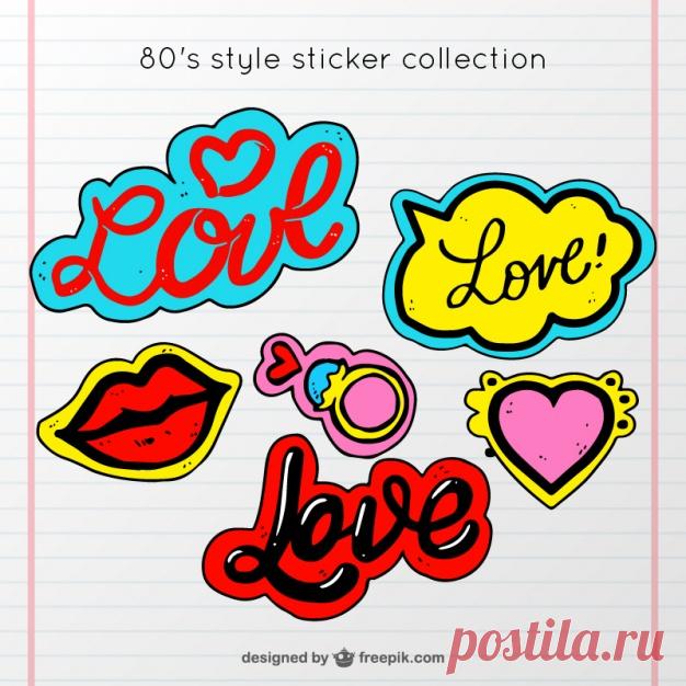 Красочный ассортимент любви наклейки в стиле винтаж Более миллиона свободных векторов, PSD, фотографии и бесплатные иконки. Эксклюзивные халявы и все графические ресурсы, которые необходимые для ваших проектов