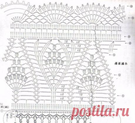 Платье туника, вязанное крючком